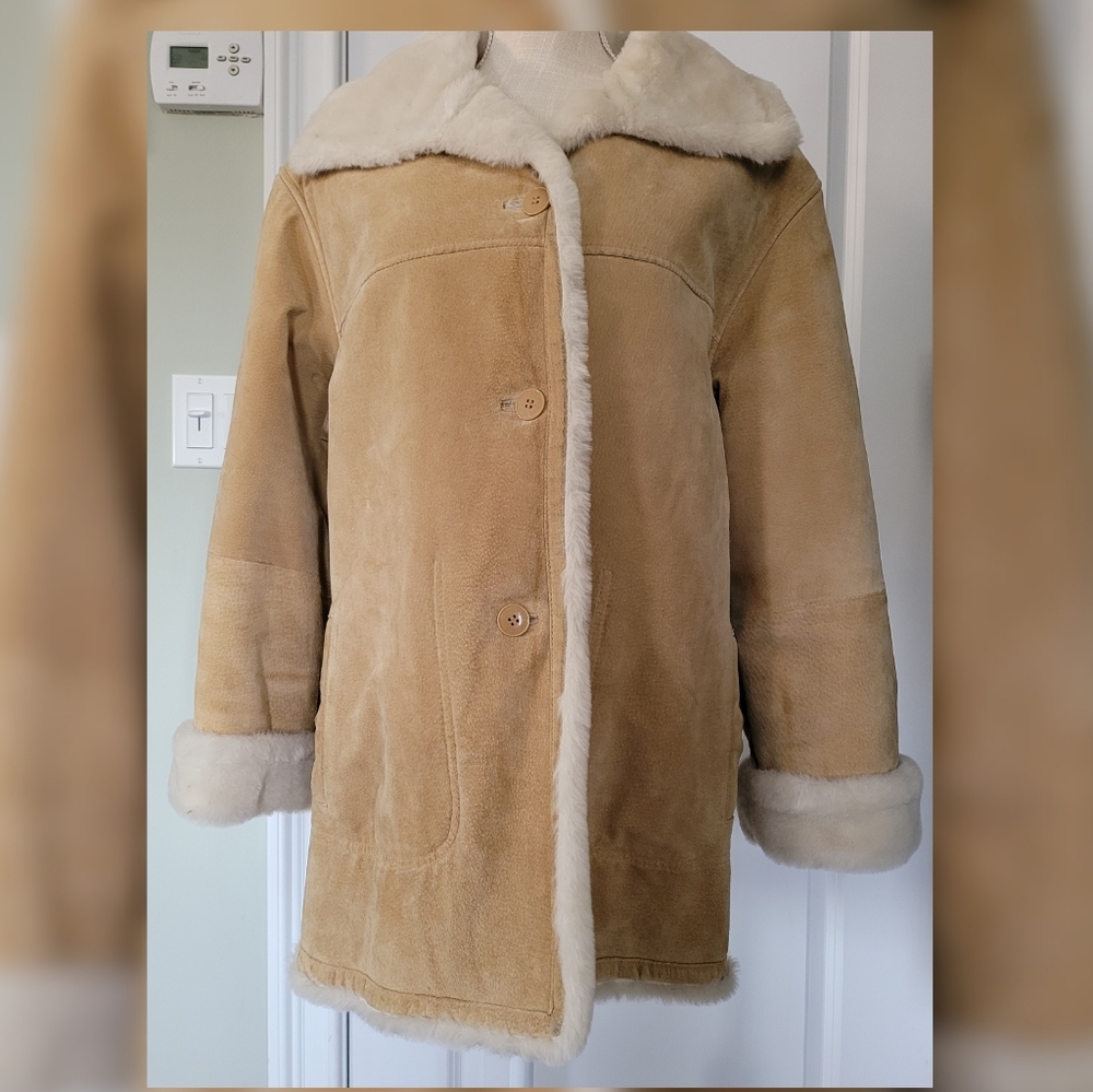 Jones New York Womens Leather Suede Heavy Jacket